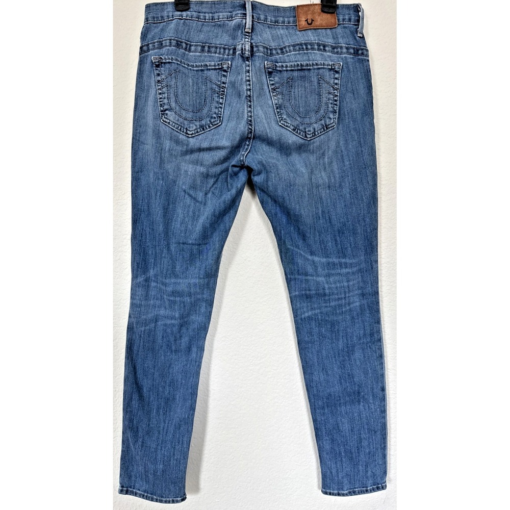 TRUE RELIGION Jeans Womens Size 31 Medium/Light Wash Embellished Pockets CHRISSY - Picture 6 of 16